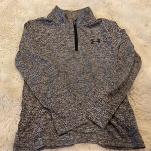 NWOT Under Armour Kid Charcoal Heather Quarter-Zip